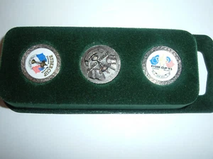 1993 Belfry 1995 Oak Hill 1997 Ryder Cup Valderama Ball Marker Set. New. Rare. - Picture 1 of 3