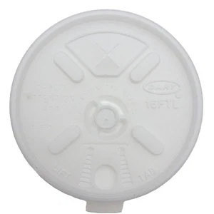 16FTLS Translucent Lift N' Lock Straw Slotted Lid, for 16 Oz. Hot or Cold Cup... - Picture 1 of 1