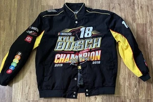 JH Design Group Nascar Kyle Busch Jacket Mens XL Two Time Champion - Picture 1 of 10