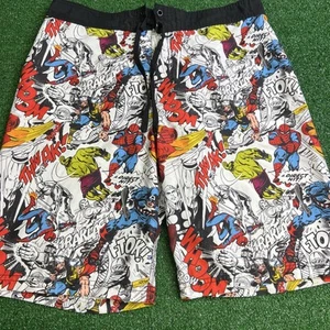 Marvel Board Shorts Men’s Swim Trunks Inner Mesh Lined Comic Print Size XL - Picture 1 of 9