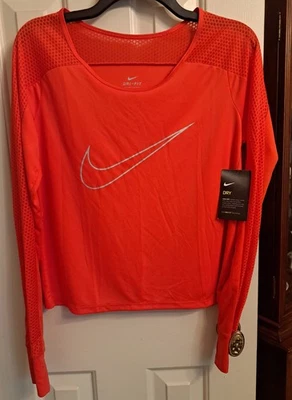 Womens Nike Dry Long Sleeve Running Top  Size Medium 799576-696 - Image 1 of 4