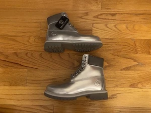 NEW Veneda Carter X Timberland 6" Premium Boot Silver TB0A6D9M-EBN Men's Sz 5.5 - Picture 1 of 7