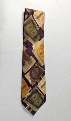 Vintage Bugatti Tie Mens Silk Multicolor Abstract Pattern Luxury - Image 1 of 4