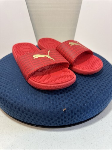 Puma Sandalo Donna Slides 10 Rosso Casual Basic Semplice Doccia Momcore Normcore