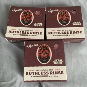Dr Squatch Ruthless Rinse Darth Maul Star Wars Bar Soap Heavy Grit Lot Of 3 5oz - Picture 1 of 5