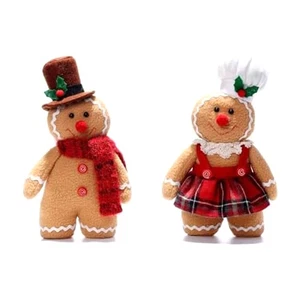 Weihnachtslebkuchen-PlüSchpuppe, Lebkuchenmann-PlüSchspielzeug, Weihnachtsl2410 - Bild 1 von 7