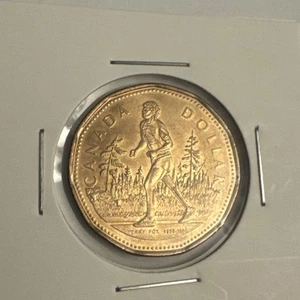 2005 Canada $1 “Terry Fox” Commemorative Loonie – Nickel-Plated Steel - Picture 1 of 2