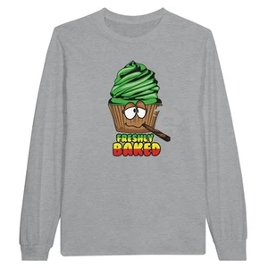 Camiseta de manga larga de corte clásico recién horneada disponible en S-5XL, perfecta para La - Imagen 1 de 10