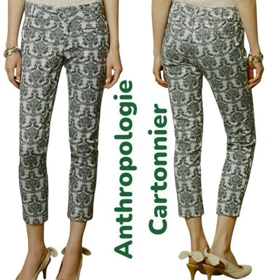 Pantalones Anthropologie Cartonnier Brocado Charlie Tapiz Tobillo Talla 4 Nuevos sin Etiquetas Foto 1 de 4