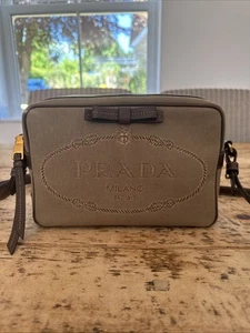 Prada Canvas Camera Bag, Brown, Gold Hardware, With Cross Body Strap & Dustbag - Picture 1 of 22