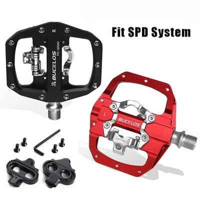 MTB Pedals Double Function Bicycle Flat Lock Pedal Applicable SPD System Pedals - Image 1 of 4