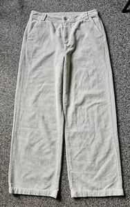 Wrap London Wide Leg Cord Trousers Ice Grey UK 14 Cotton & Linen 32 x 28 £139 - Picture 1 of 12