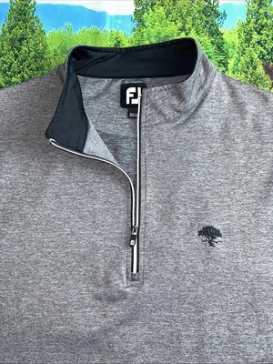 Footjoy Golf Performance 1/4 Zip Mock Neck Vest Grey/Black Men's Large - Image 1 of 4