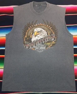71st Sturgis Harley Davidson Black Hills Rally South Dakota Crewneck Vest L  - Picture 1 of 11