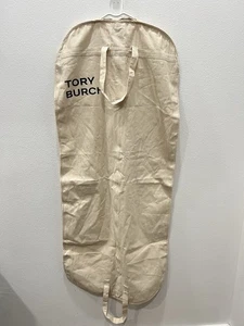 Tory Burch Cream Canvas Garment Bag with zipper Measures 24x54 Designer Travel - Picture 1 of 13
