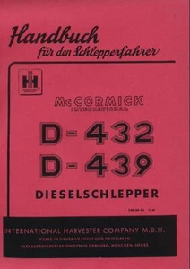 Instrukcja obsługi D-432 D-439 Mc Cormick IHC Seria D Instrukcja obsługi - Zdjęcie 1 z 2