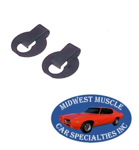 55-90 GM Chevy NOS Intake Carburetor Throttle Shifter Cable Linkage Clip 2pc CP - Picture 1 of 7