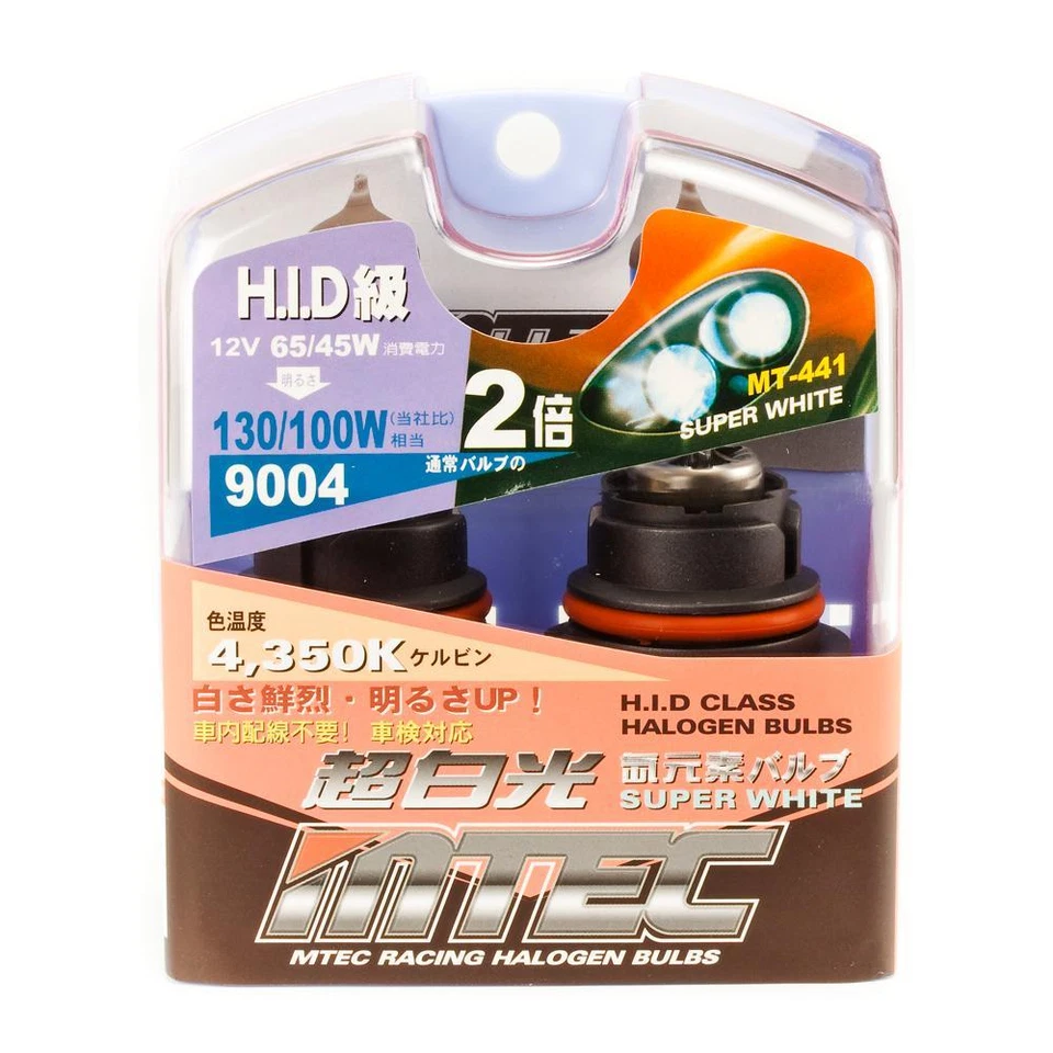 MTEC 9004 HB2 12v 65/45w Super White Xenon Effect Upgrade Bulbs - Image 1 of 1
