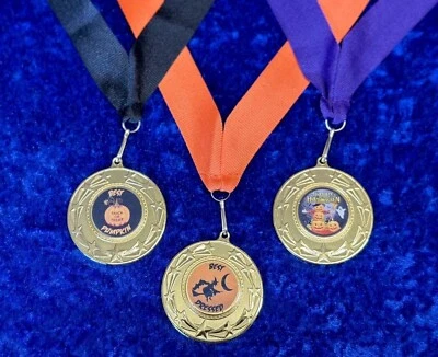 Halloween Medal on Ribbon Best Dressed Pumpkin Happy Halloween FREE P&P