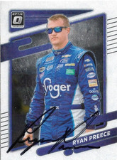 2022 OPTIC RYAN PREECE signed #41 Auto NASCAR card UP AND COMER 1