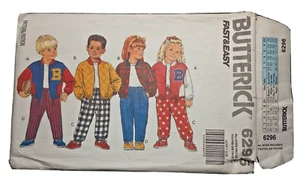 Giacca e pantaloni unisex per bambini Butterick 6295 taglia XS-L motivo taglio busta danni - Foto 1 di 3