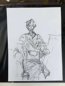 Original Giacometti lithograph from 1961 Derriere Le Miroir/ woman in kimono - Picture 1 of 3