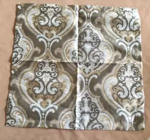 2 KIM SEYBERT Gala Damast Abendessen Servietten 21 Zoll Quadrat Braun Grau Jacquard - Bild 1 von 11