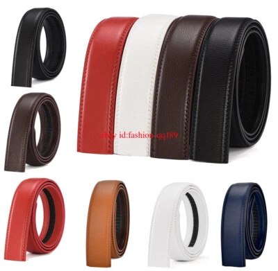 Herren Automatik Gürtel Echtes Leder Riemen 3,0 oder 3,5 cm breit ohne Schnalle