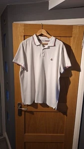 Moncler Maglia Polo Short Sleeved White Size XXL - Picture 1 of 8