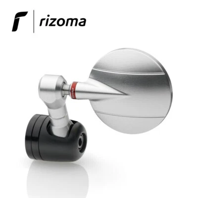 SPECCHIO RETROVISORE DX / SX [RIZOMA] SPY-R (57 MM) PER MOTO / ARGENTO - BS185A - Immagine 1 di 4