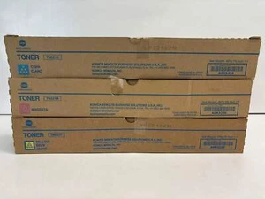 3 tóneres originales Konica Minolta BizHub C227, C287 TN221 CMY TN221C, TN221M, TN221Y - Imagen 1 de 6
