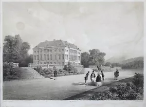 Auguste Anastasi (1820-1889) Litografía Vista Del Castillo de Frohsdorf Austria - Imagen 1 de 11