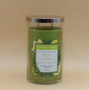 Cedar & Citrus Soy Wax Container Candle 18 oz New Colonial Candle - Picture 1 of 3