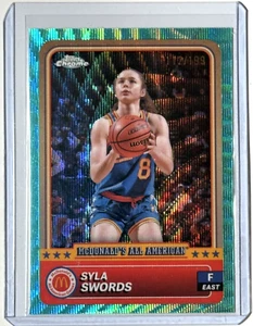 2024 Topps Chrome McDonald's All American #11 Syla Swords Aqua Wave /199 RC - Picture 1 of 2