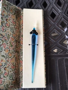 RARE DISNEY GALLERIES STUNNING  ART GLASS MICKEY MOUSE ICON HEAD DIP PEN - Picture 1 of 3