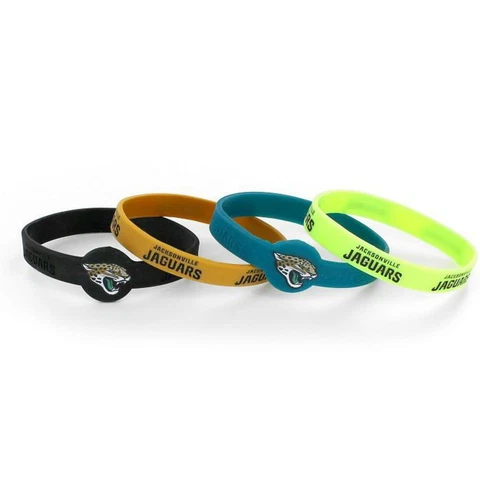 Jacksonville Jaguars Bracelets 4 Pack Silicone Cover