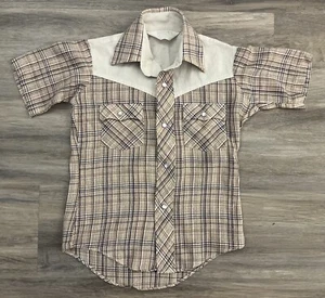 Vintage Western Montgomry Ward Children’s Perl Snap Shirt Size 8 - Picture 1 of 7