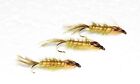 Olive Damsel  Nymphs Long Shank Hook Trout Flies Size Trout Grayling Fishing Fly