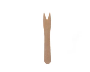 1000x Pommesgabeln 8cm Holz Gabeln Einweg für Pommes Obst Gemüse - Bild 1 von 1