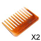 2X Wide-Teeth Detangling Curly Hair Comb Mens Back Head Styling Oil Comb