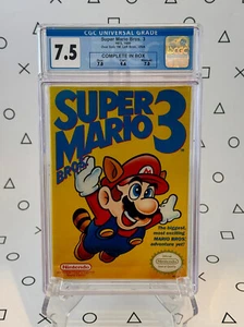 Super Mario Bros. 3 - NES - CGC 7.5 CIB - First Print Left Bros Box - Picture 1 of 13