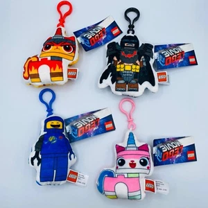 Lego Movie 2 Character Plush Key Clips Lot of 4 AngryKitty Unikitty Batman Benny - Picture 1 of 6