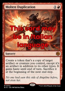 MTG MOLTEN DUPLICATION 14 EXC - DUPLICAZIONE FUSA - BIG IT - MAGIC - Picture 1 of 1