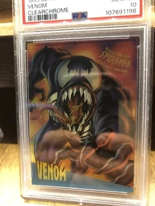 1995 Ultra Spider-man #10 Venom Clearchome PSA 10 - Picture 1 of 2