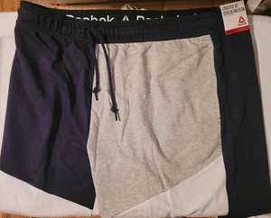 Men’s Reebok Shorts Gray/Blue Drawstring Size 2XL - Picture 1 of 2