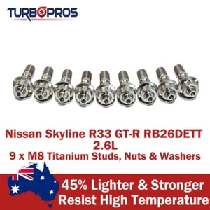Titanium Turbo Stud Kit For Nissan Skyline R33 GT-R RB26DETT 2.6L - Picture 1 of 4