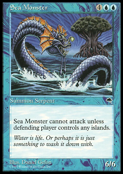 Magic the Gathering MTG Sea Monster (85) Tempest   LP - Image 1 of 1