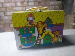 Caja de almuerzo vintage de los años 80 para hombre pan de jengibre estaño de metal - en muy buen estado - Imagen 1 de 1