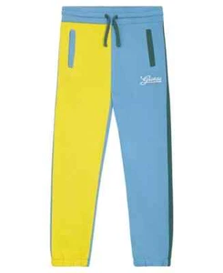 GUESS Embroidered Logo Color Block Joggers Pants Big Boys 12 Multi Elastic Waist - Picture 1 of 17