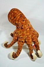 2017 Wild Republic Octopus Squid Plush Rust Brown Cream Ocean Stuffed Animal